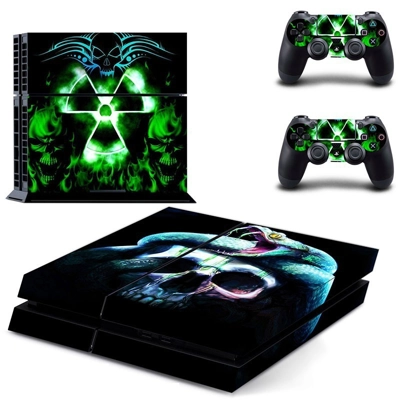Toxic background skin sticker for playstation 4 console an..