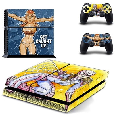 Cartoon SpiderGirl skin sticker for playstation 4 console .. Cartoon SpiderGirl skin sticker for playstation 4 console ..