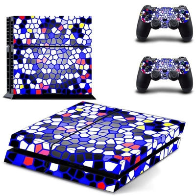 Mosaic Mirrors skin sticker for playstation 4 console and two controllers