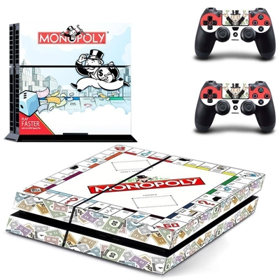 Monopoly skin sticker for playstation 4 console and two co..