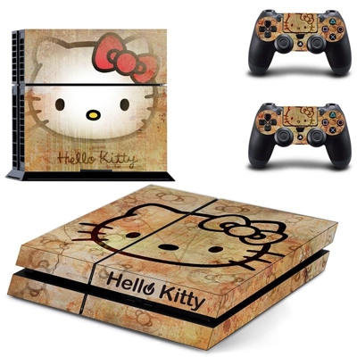 Hallo Kitty skin sticker for playstation 4 console and two controllers