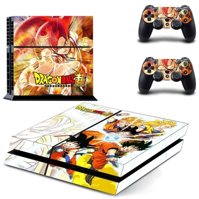 Dragon Ball super skin sticker for playstation 4 console and two controllers