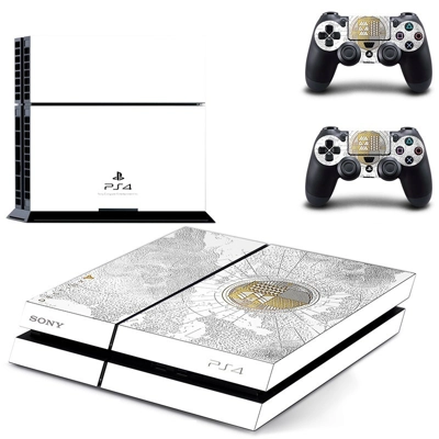 World Map skin sticker for playstation 4 console and two controllers