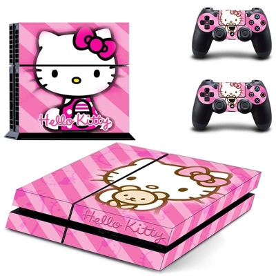 Hallo Kitty skin sticker for playstation 4 console and tw.. Hallo Kitty skin sticker for playstation 4 console and tw..