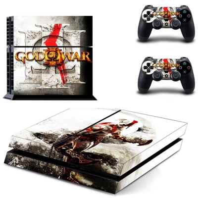 God of War 4 skin sticker for playstation 4 console and two controllers