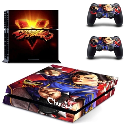Street Fight Chun Li skin sticker for playstation 4 console and two controllers