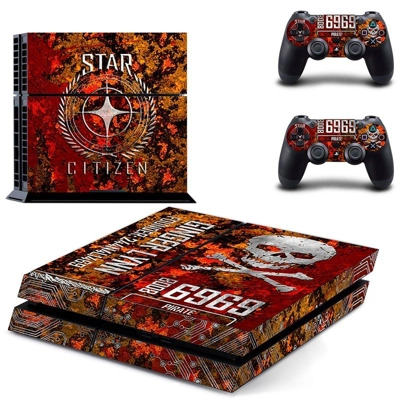 Star Cityzen skin sticker for playstation 4 console and two controllers