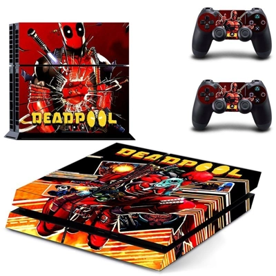 Dead Pool skin sticker for playstation 4 console and two c.. Dead Pool skin sticker for playstation 4 console and two c..