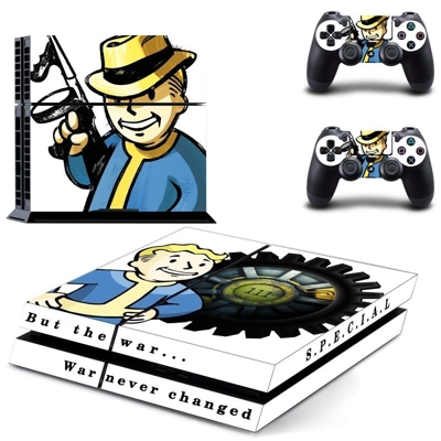 Vault Boy skin sticker for playstation 4 console and two c.. Vault Boy skin sticker for playstation 4 console and two c..
