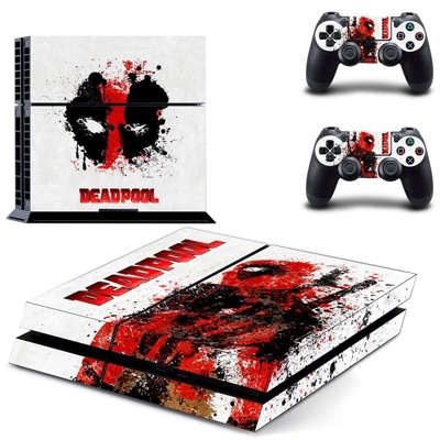Dead Pool skin sticker for playstation 4 console and two c.. Dead Pool skin sticker for playstation 4 console and two c..