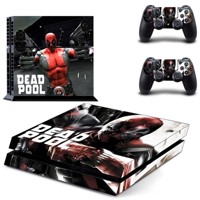 Dead Pool skin sticker for playstation 4 console and two controllers