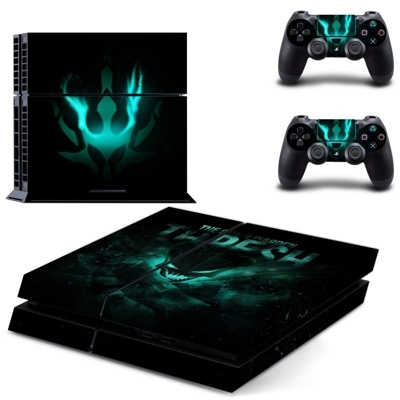 The chain warden thresh skin sticker for playstation 4 console and two controllers
