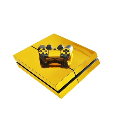 Golden Color skin sticker for playstation 4 console and tw.. Golden Color skin sticker for playstation 4 console and tw..