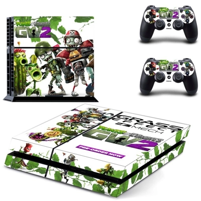 Plants vs Zombies GW2 skin sticker for playstation 4 console and two controllers