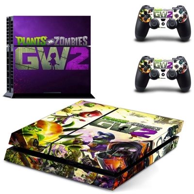 Plants vs Zombies GW2 skin sticker for playstation 4 console and two controllers