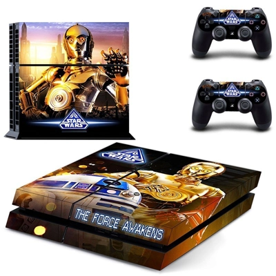 Star Wars the force awakens skin sticker for playstation 4 console and two controllers