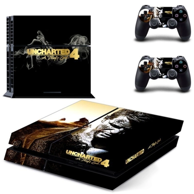 Uncharted 4 A thief's end skin sticker for playstation 4 console and two controllers