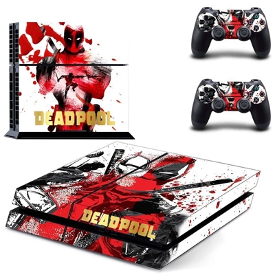 DeadPool skin sticker for playstation 4 console and two co.. DeadPool skin sticker for playstation 4 console and two co..