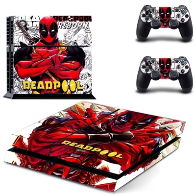 DeadPool skin sticker for playstation 4 console and two co.. DeadPool skin sticker for playstation 4 console and two co..