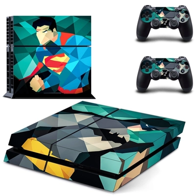 Geometric Superheroes skin sticker for playstation 4 conso.. Geometric Superheroes skin sticker for playstation 4 conso..