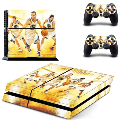 Golden State Warriors skin sticker for playstation 4 console and two controllers
