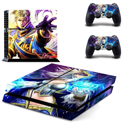 Anduin Wrynn skin sticker for playstation 4 console and two controllers