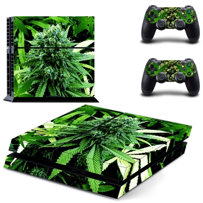 Cannabis Sativa skin sticker for playstation 4 console and two controllers
