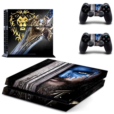 Warcraft skin sticker for playstation 4 console and two controllers
