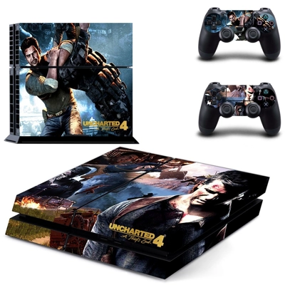 Uncharted 4 skin sticker for playstation 4 console and two controllers