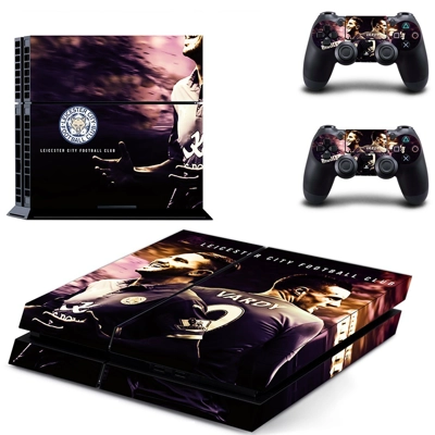 Leicester City Football Club skin sticker for playstation 4 console and two controllers