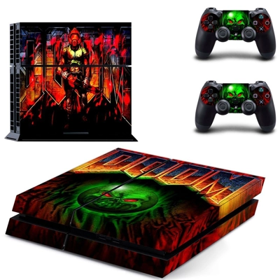 Doom skin sticker for playstation 4 console and two contro.. Doom skin sticker for playstation 4 console and two contro..