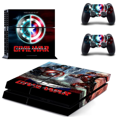 Civil War Captain America skin sticker for playstation 4 c.. Civil War Captain America skin sticker for playstation 4 c..