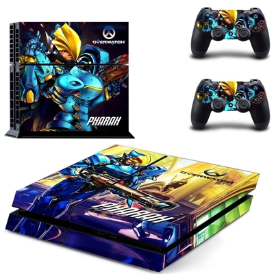 OverWatch Pharah skin sticker for playstation 4 console and two controllers