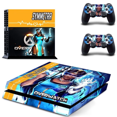 OverWatch Symmetra skin sticker for playstation 4 console and two controllers