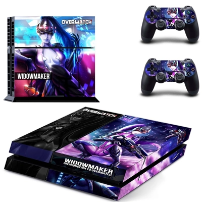 OverWatch Widowmaker skin sticker for playstation 4 console and two controllers