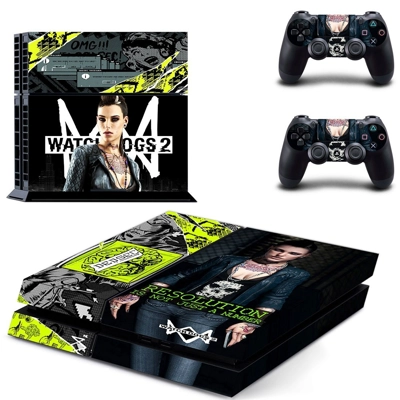 Watch dogs 2 skin sticker for playstation 4 console and tw.. Watch dogs 2 skin sticker for playstation 4 console and tw..