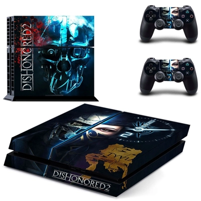 Dishonored 2 skin sticker for playstation 4 console and tw..