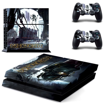 Dishonored 2 skin sticker for playstation 4 console and two controllers