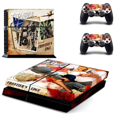 Titanfall 2 frontier's edge skin sticker for playstation 4 console and two controllers