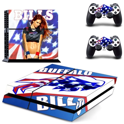 Buffalo bills skin sticker for playstation 4 console and t..