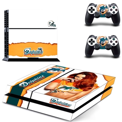 Dolphins miami skin sticker for playstation 4 console and .. Dolphins miami skin sticker for playstation 4 console and ..