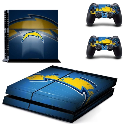 Sandiego chargers skin sticker for playstation 4 console and two controllers