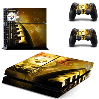 Steelers depot skin sticker for playstation 4 console and two controllers
