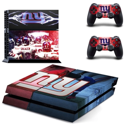 New york giants skin sticker for playstation 4 console and two controllers