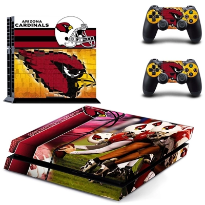 Arizona cardinals skin sticker for playstation 4 console and two controllers