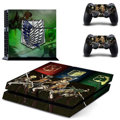 Attack on Titan skin sticker for playstation 4 console and..