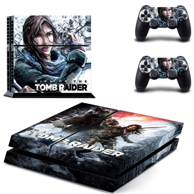 Rise of the Tomb Raider skin sticker for playstation 4 console and two controllers