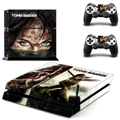 Rise of the Tomb Raider skin sticker for playstation 4 console and two controllers