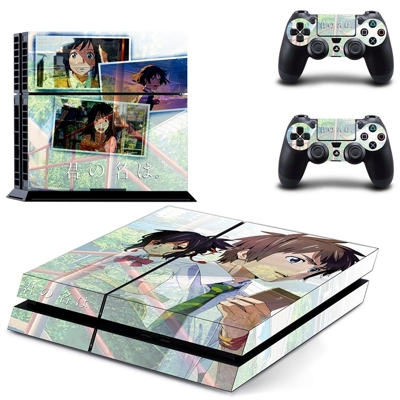 Your Name skin sticker for playstation 4 console and two c.. Your Name skin sticker for playstation 4 console and two c..
