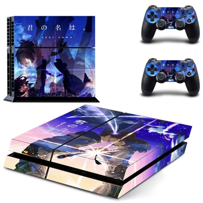 Your Name skin sticker for playstation 4 console and two c.. Your Name skin sticker for playstation 4 console and two c..